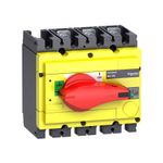 switch disconnector, Compact INS250-160 , 160 A, with red rotary handle and yellow front, 3 poles