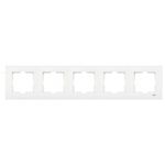 Karre White 5-Gang Vertical Frame Without Logo