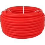 Corrugated pipe 75 red ar/p double wall  25m