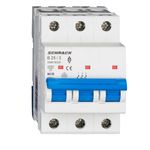 Miniature Circuit Breaker (MCB) AMPARO 6kA, B 25A, 3-pole