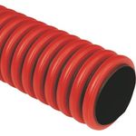 Corrugated pipe 50  red with/p double wall  50m