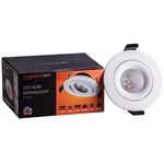 LED Downlight 10W 3000K/4000K/5700K 800Lm 45° CRI 90 Flicker-Free Cutout 83-88mm (External Driver Included) White THORGEON