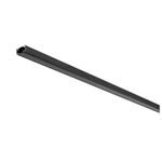 1-circuit high-voltage track, surface-mounted, black, 2m