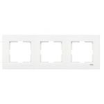 Karre White 3-Gang Vertical Frame Without Logo