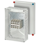 Junction box with terminals, 4-pole up to Al+Cu up to 150m, IP 65, grey RAL 7032 (HPL3900224)