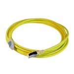 Patch cord RJ45 category 6A S/FTP high density standard LSZH yellow 2 meters