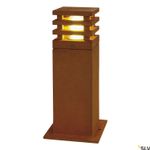RUSTY SQUARE 40 outdoor lamp, E27 max.11W, IP55, rusted iron