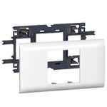 Mosaic support - for adaptable DLP cover depth 65 mm - 2 modules