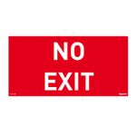Label - for emergency lighting luminaires - NO EXIT - 100 x 200 mm