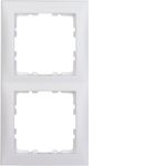 Frame 2gang, S.1, p. white, matt, plastic
