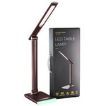 LED Table Lamp 7W Leather 2800K-6000K Dimmable USB 5V 2.1A + RGB Touch Light THORGEON