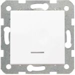 Karre White Illmnt Switch Mec+Button/Cover