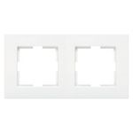 Karre White 2-Gang Vertical Frame Without Logo