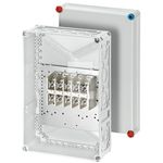 Junction box with terminals, 5-pole up to Al+Cu up to 150m, IP 65, grey RAL 7032 (HPL3900222)