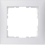 Frame 1gang, S.1, p. white, matt, plastic