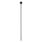 EUTRAC pendant rod fixed for 3-phase track, 120cm, black