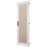 Section door with glass window, closed IP55, left or right-hinged, HxW = 1600 x 800mm, grey