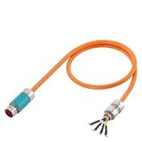 Power cable pre-assembled type: 6FX7002-5LM82 4x 6 C M32/1FN3 screw connection 6FX7002-5LM82-1AB1