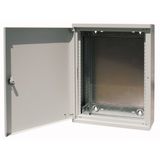 Surface-mount service distribution board with three-point turn-lock, mounting side panel, W = 800 mm, H = 460 mm