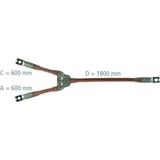 Single-pole earthing and short-circuit. cable 120mm² with crimped cabl