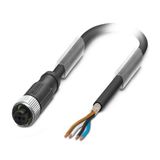 SAC-4P-0,80-PUR/8P-M12FS SH SO - Sensor/actuator cable