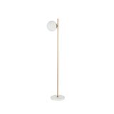 Milky White Glass Brass Gold & White Marble LED E27 1x12 Watt 230 Volt IP20 Bulb Excluded Cable Length: 140 cm L: 30 W: 37 H: 155 cm