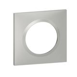 Dooxie square plate 1 position aluminum effect finish