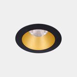 Downlight Play Deco Symmetrical Round Fixed 12W LED warm-white 3000K CRI 90 19º Black/Gold IP54 1128lm