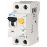 RCD/MCB combination, 40 A, 100 mA, MCB trip characteristic: C, 1p+N, RCD trip characteristic: AC