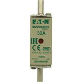 Fuse-link, low voltage, 32 A, AC 500 V, NH000, aM, IEC, dual indicator