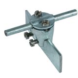Saddle clamp ZDC clamping range 0.7-6mm w. two-screw cleat for Rd 7-10