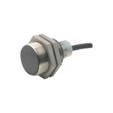 Proximity switch, E57 Premium+ Short-Series, 1 N/O, 2-wire, 40 - 250 V AC, M30 x 1.5 mm, Sn= 10 mm, Flush, Stainless steel, 2 m connection cable