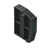 End and partition plate for terminals, 54.1 mm x 7.2 mm, black