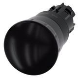 Mushroom pushbutton, 22 mm, round, plastic, black, 40 mm, positive 3SU1000-1HB10-0AA0-Z Y15