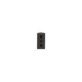 N2133 AN Socket outlet IT P17/11 Italian type Bipasso Anthracite - Zenit