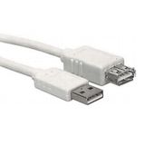 USB 2.0 A-A Extensioncable, A male - A female, Grey, 3m