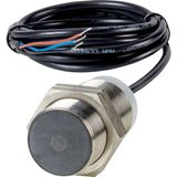 Proximity switch, E57P Performance Serie, 1 NC, 3-wire, 10 – 48 V DC, M30 x 1.5 mm, Sn= 10 mm, Flush, NPN, Stainless steel, 2 m connection cable