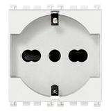 2P+E 16A universal outlet white