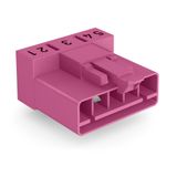 Plug for PCBs angled 5-pole pink