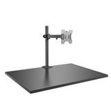 Single Display Bracket w/ Pole & Desk Clamp Securely mount a single desktop monitor to an office desk