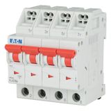 Miniature circuit breaker (MCB) with plug-in terminal, 10 A, 4p, characteristic: C