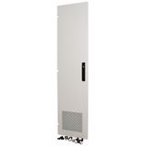 Section door, ventilated IP31, hinges left, HxW = 1400 x 425mm, grey