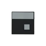 1P-885 Center plate Switch/push button Single push button Black - Impressivo