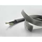 Cable bundle hose, Diameter: 18 mm, 18 mm, Silver grey