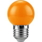 LED E27 Ball G45x68 230V 1W 320° AC Orange Non-Dim