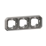 Plexo plate support 3 horizontal and vertical positions - Gray - IP55