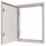 3-component flush-mounting door frame with door, open air, double-bit lock, IP43, HxW=1560x800mm