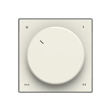8554 BL Cover plate with knob for rotatory switch - Soft White for Level switch, Turn button White - Sky Niessen