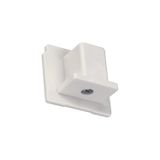 EUTRAC end cap for 3-phase track, white RAL 9016