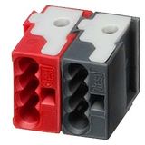 S 193/01 - KNX Bus terminal, 2-pole, 4 plug-in connectors, red/dark gray